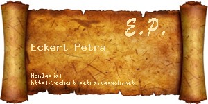 Eckert Petra névjegykártya